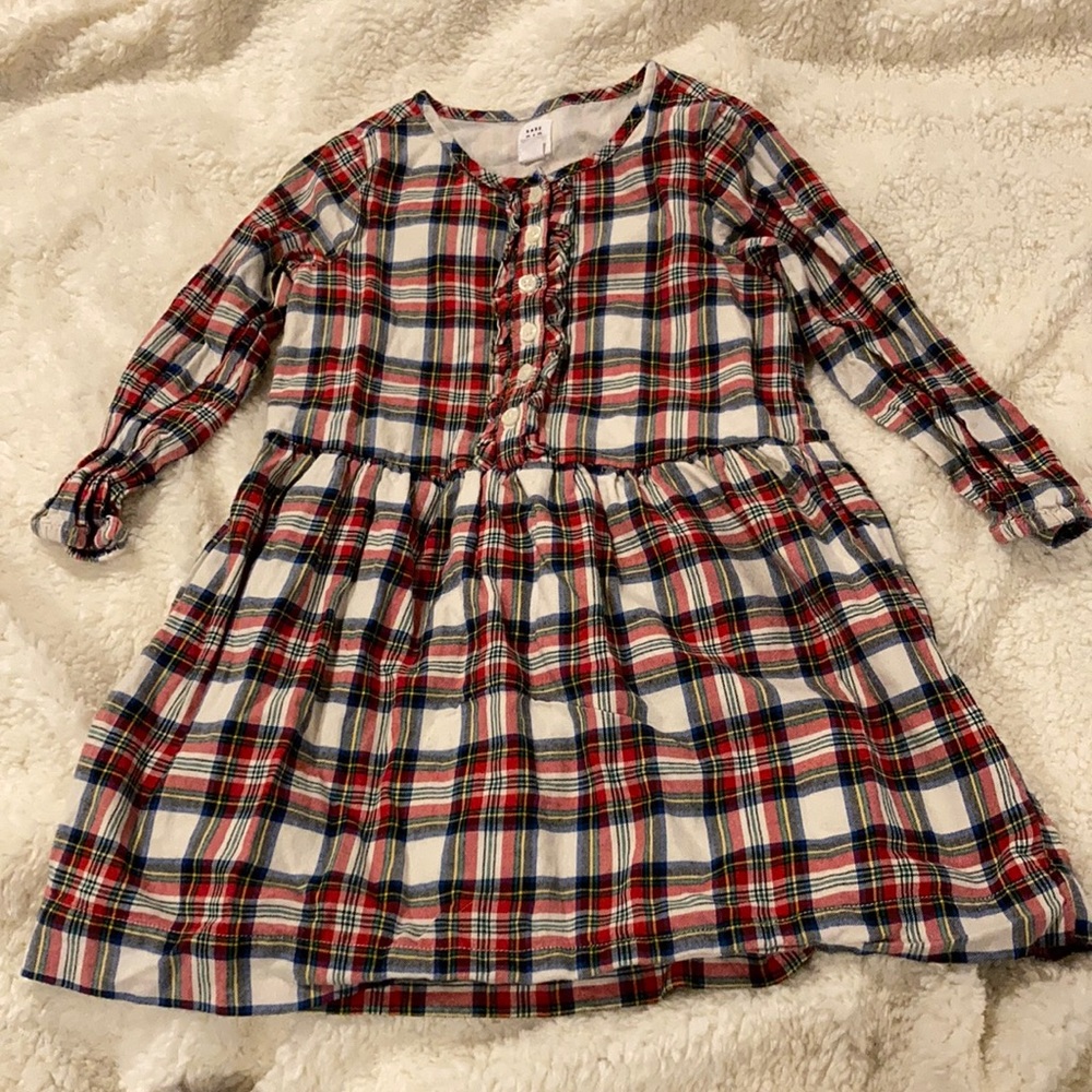 Girl Baby Gap lined dress Plaid Size 4